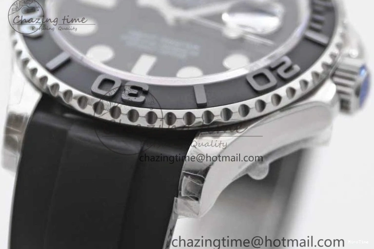 MiroTime 0328 Yacht-Master 42mm 226659 TWA 1:1 Best Edition 3D Black Ceramic Bezel on Oysterflex Strap VR Stretchable 2085